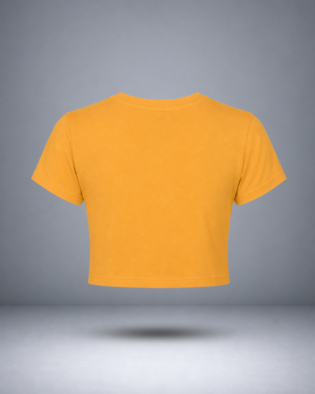 Women's Golden Yellow Solid Crop Top