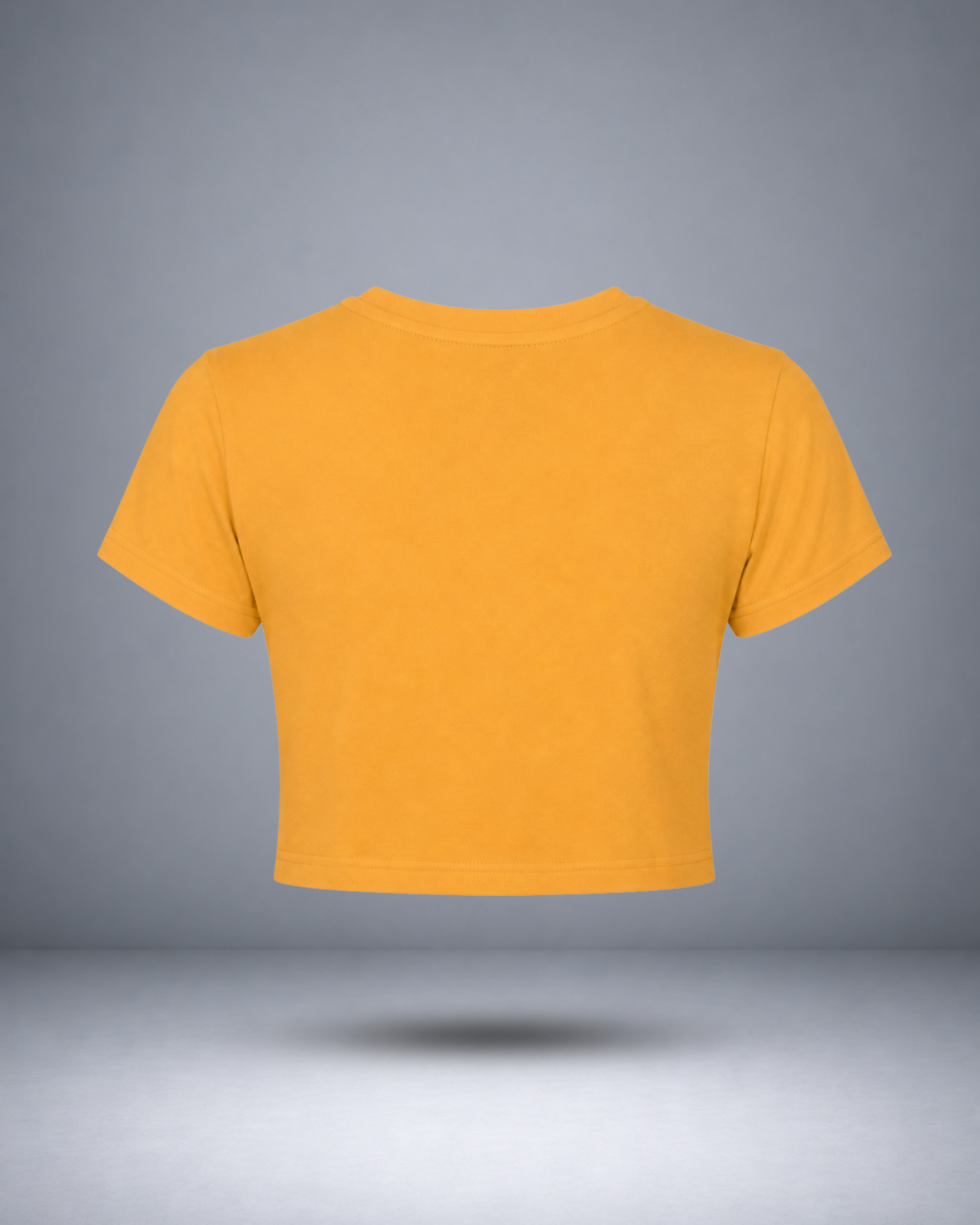 Women's Golden Yellow Solid Crop Top