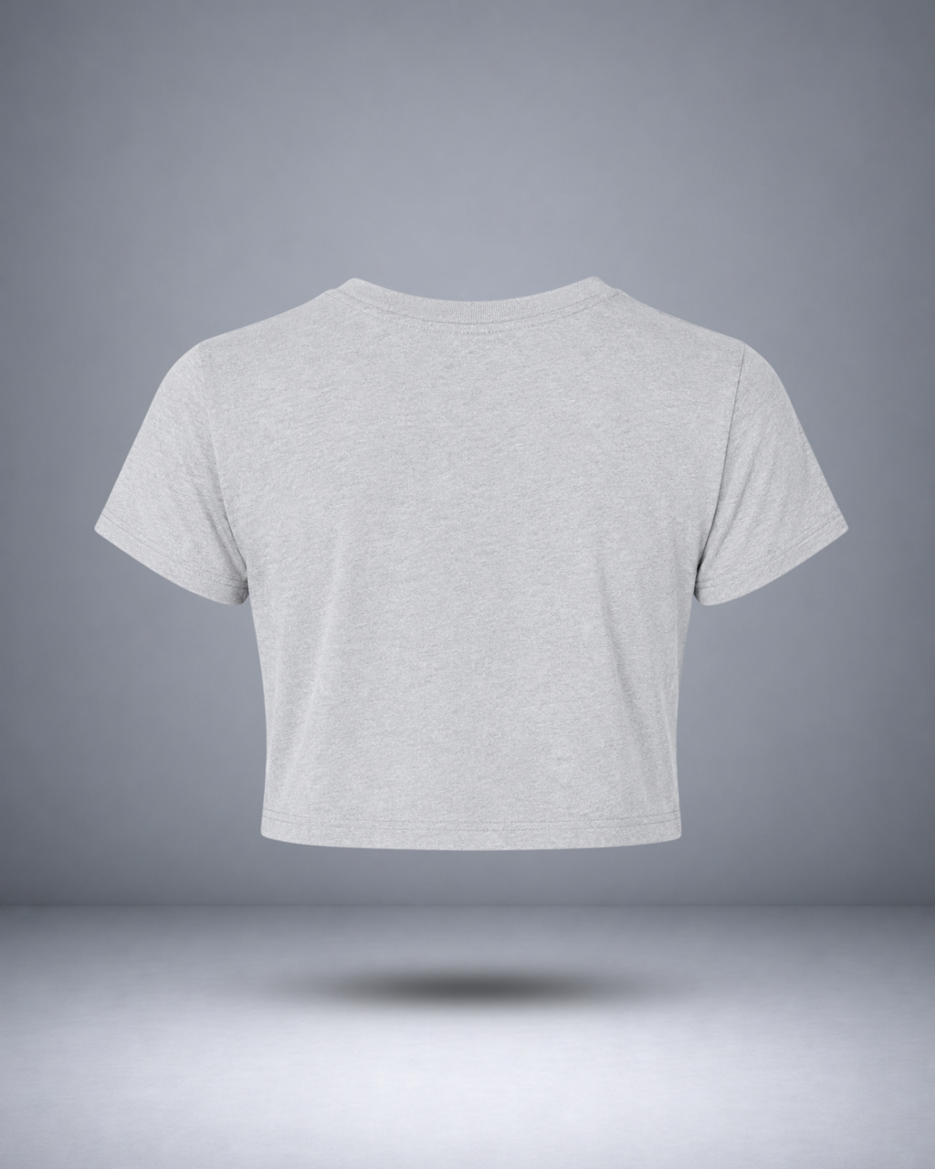 Women's Grey Melange Crop Top
