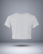 Women's Grey Melange Crop Top
