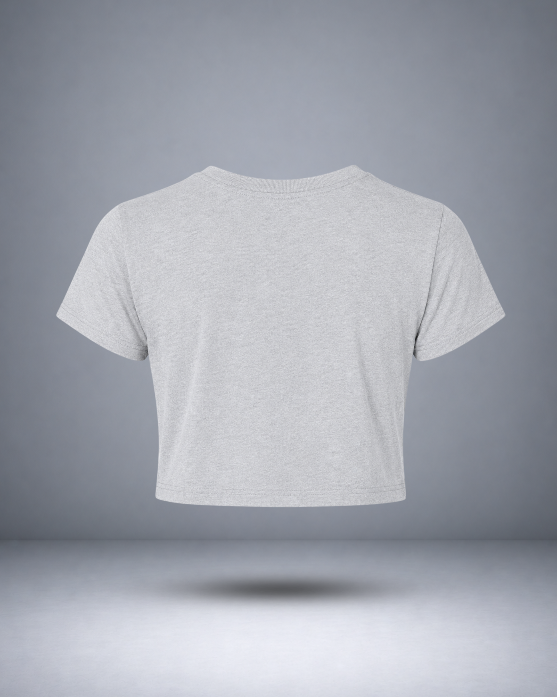 Women's Grey Melange Crop Top