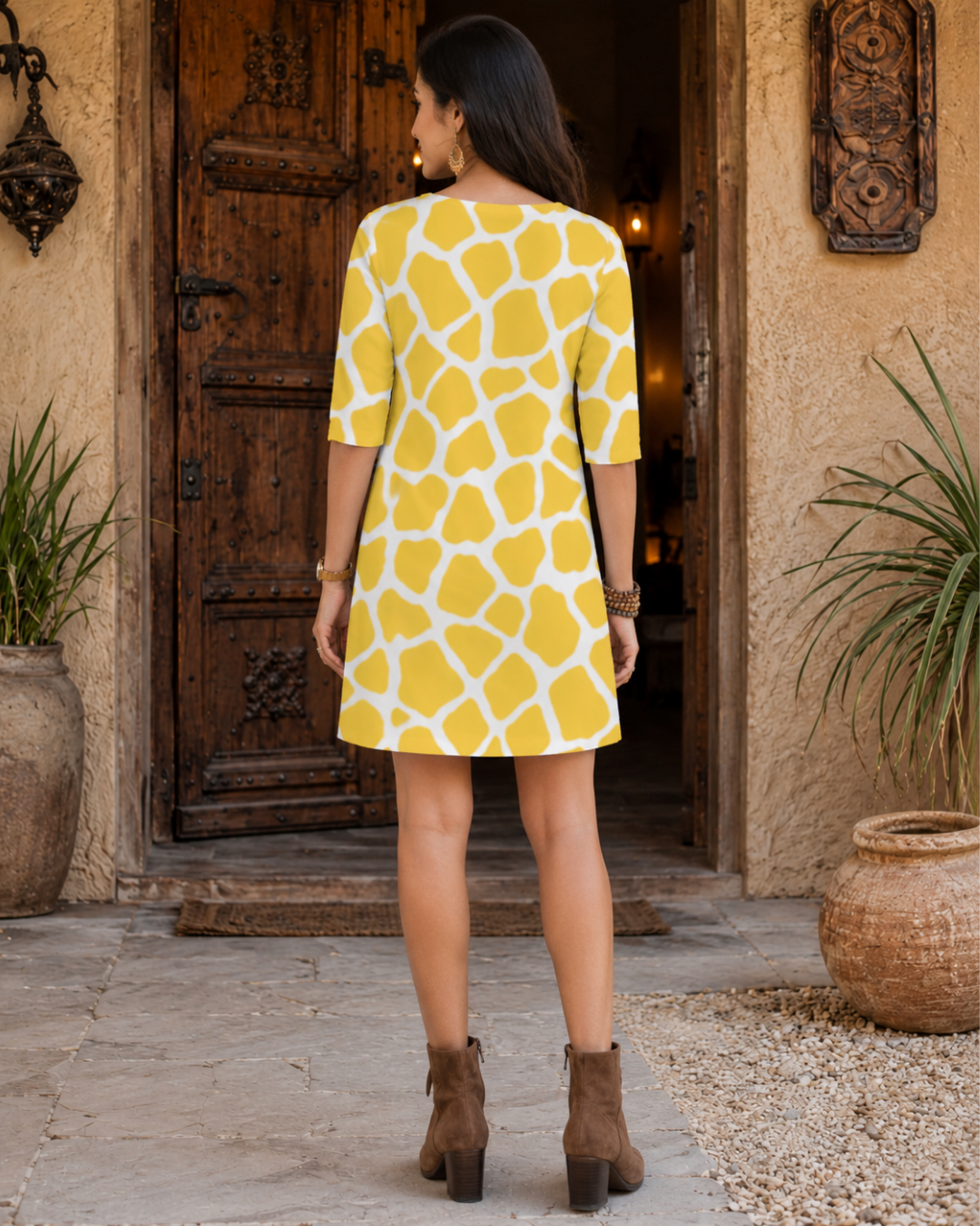 Women's Honey Maze Reverse T-Shirt Dress