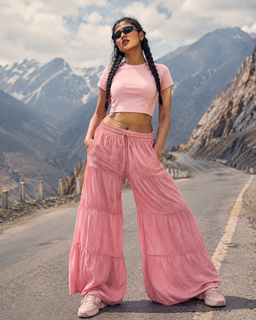 Women's Light Baby Pink Crop Top