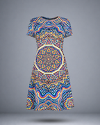 Women's Mandala Chakra A line Dress