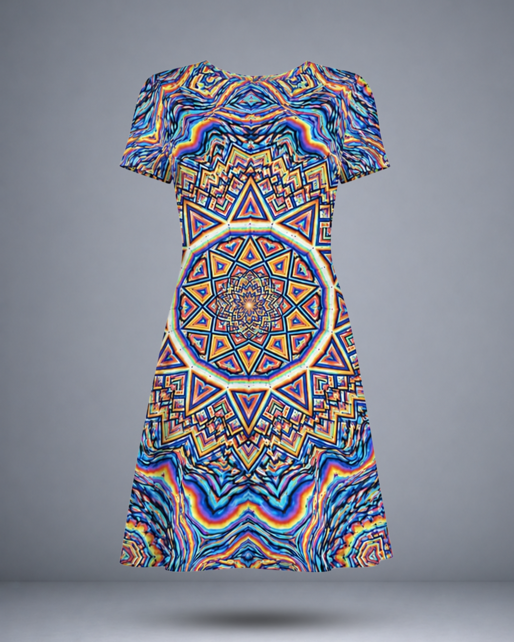 Women's Mandala Chakra A line Dress