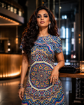 Women's Mandala Chakra A line Dress