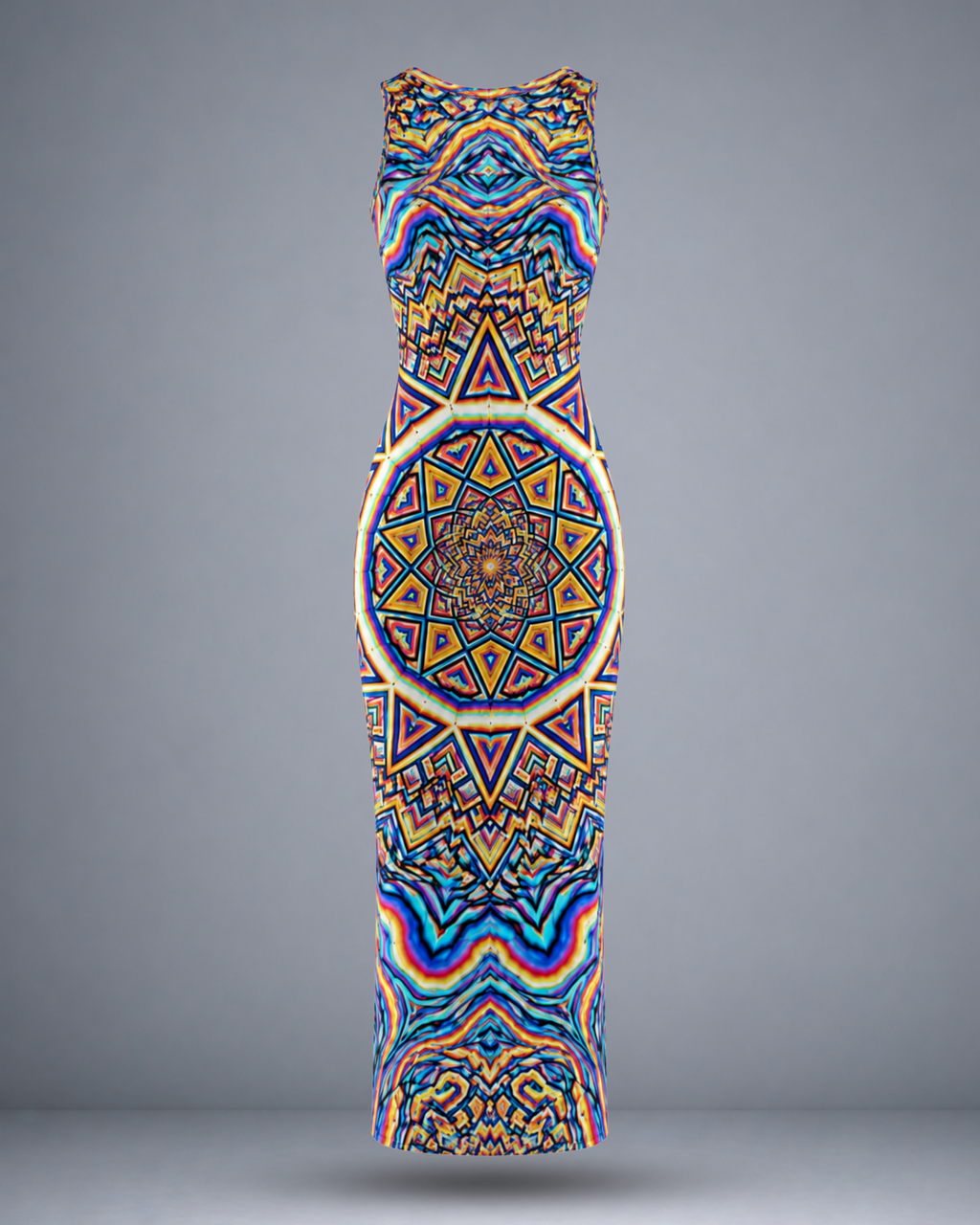 Women's Mandala Chakra Bodycon Dress