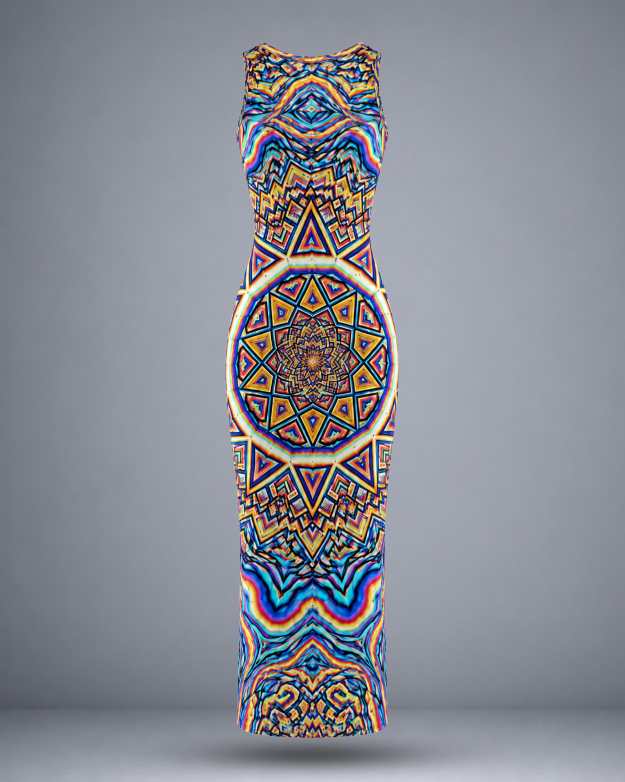 Women's Mandala Chakra Bodycon Dress