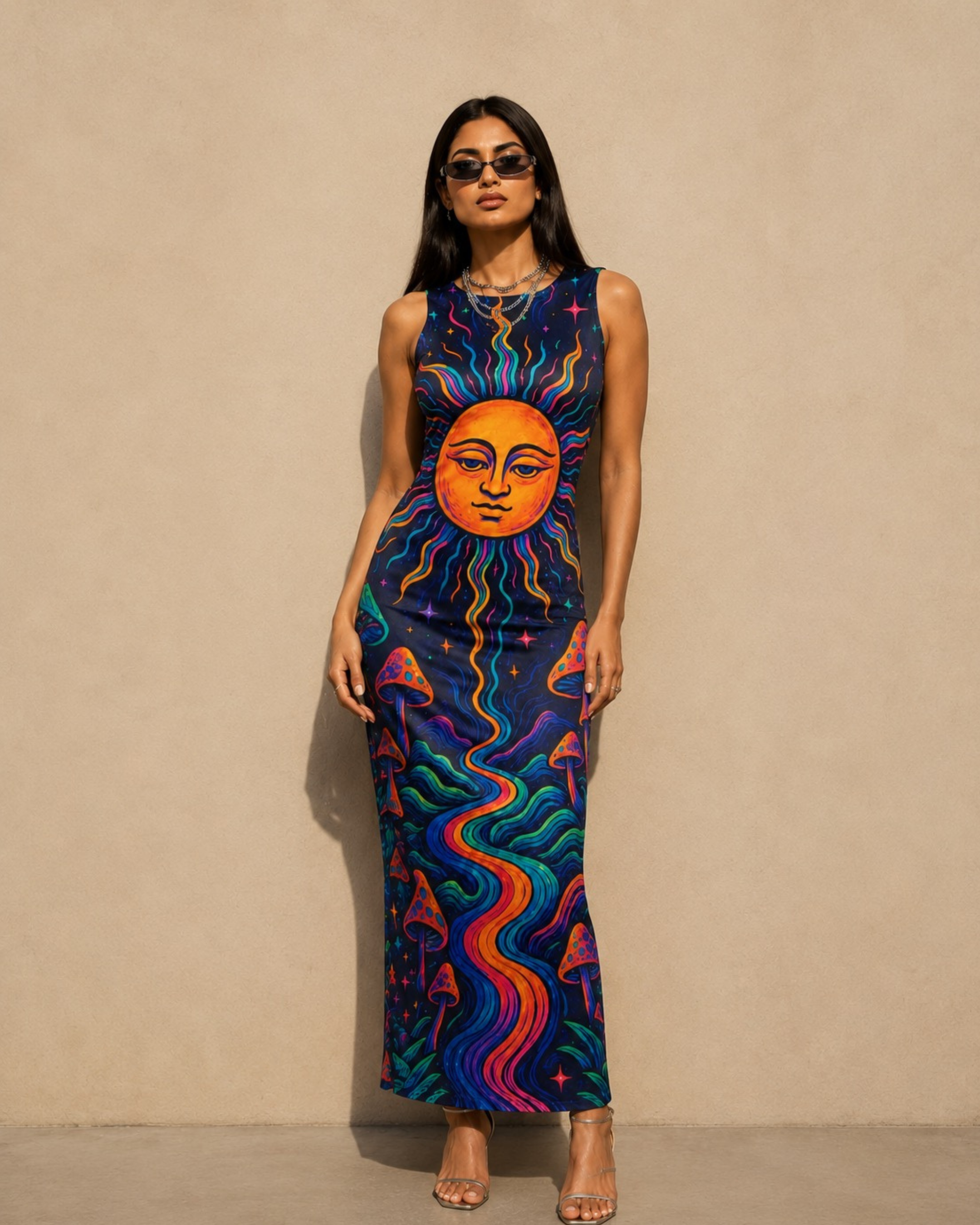 Women's Mushroom Valley Bodycon Dress