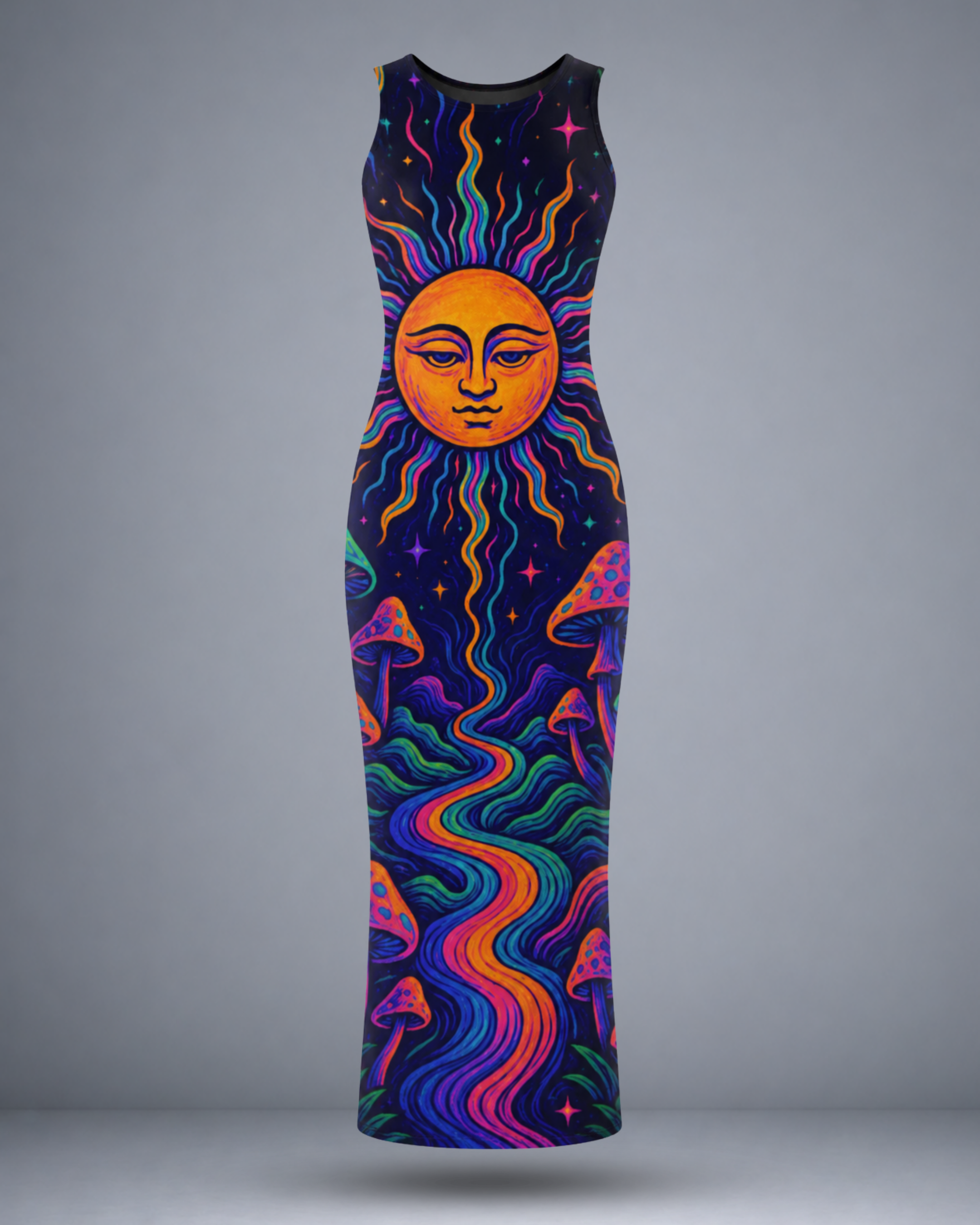 Women's Mushroom Valley Bodycon Dress