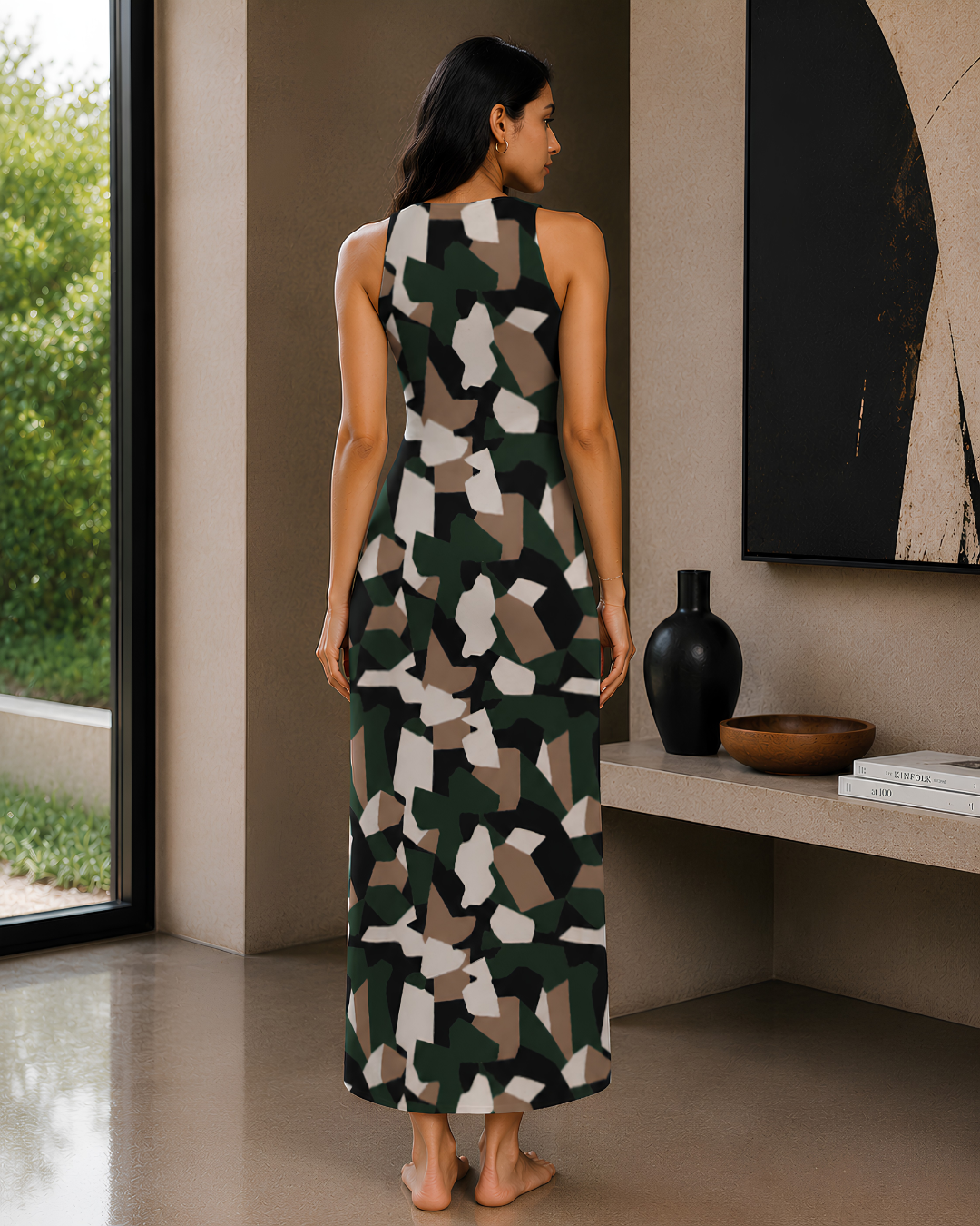 Women's Nature Camo Bodycon Dress