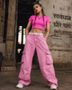 Women's Neon Pink Crop Top