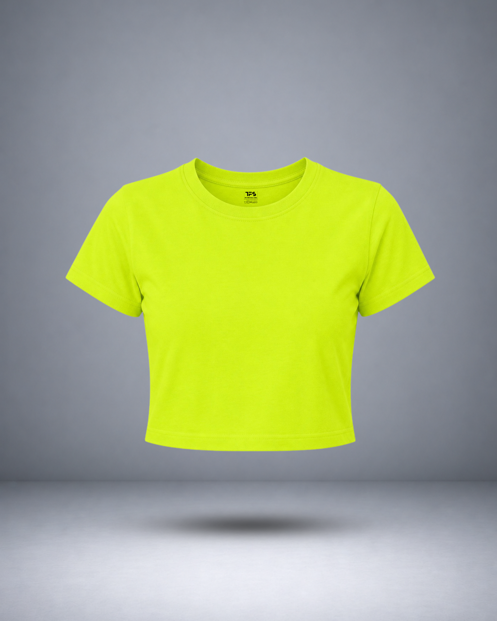 Women's Neon Yellow Crop Top
