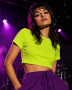 Women's Neon Yellow Crop Top