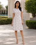 Women's Nude Giraffe Maze A line Dress