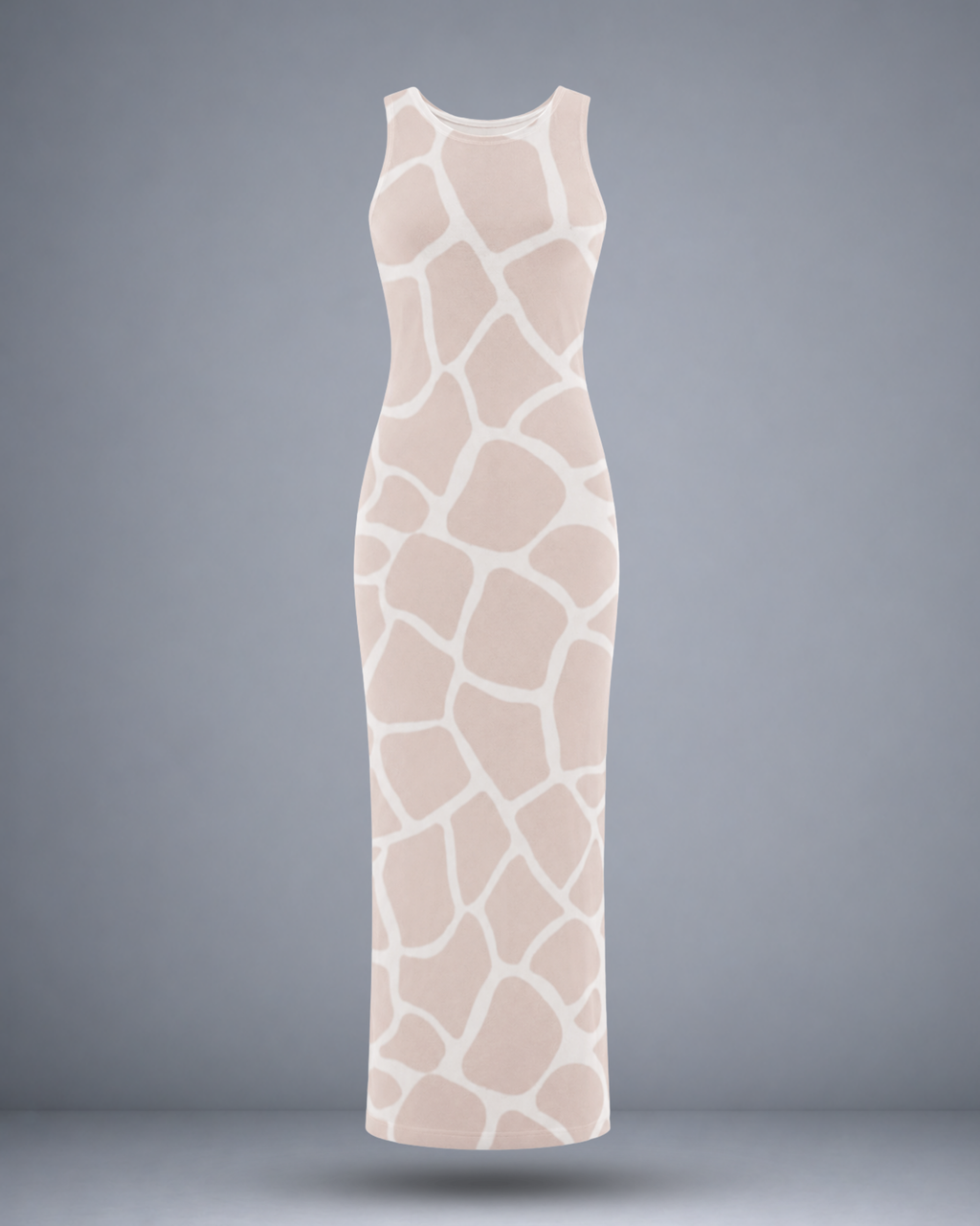 Women's Nude Giraffe Maze Bodycon Dress