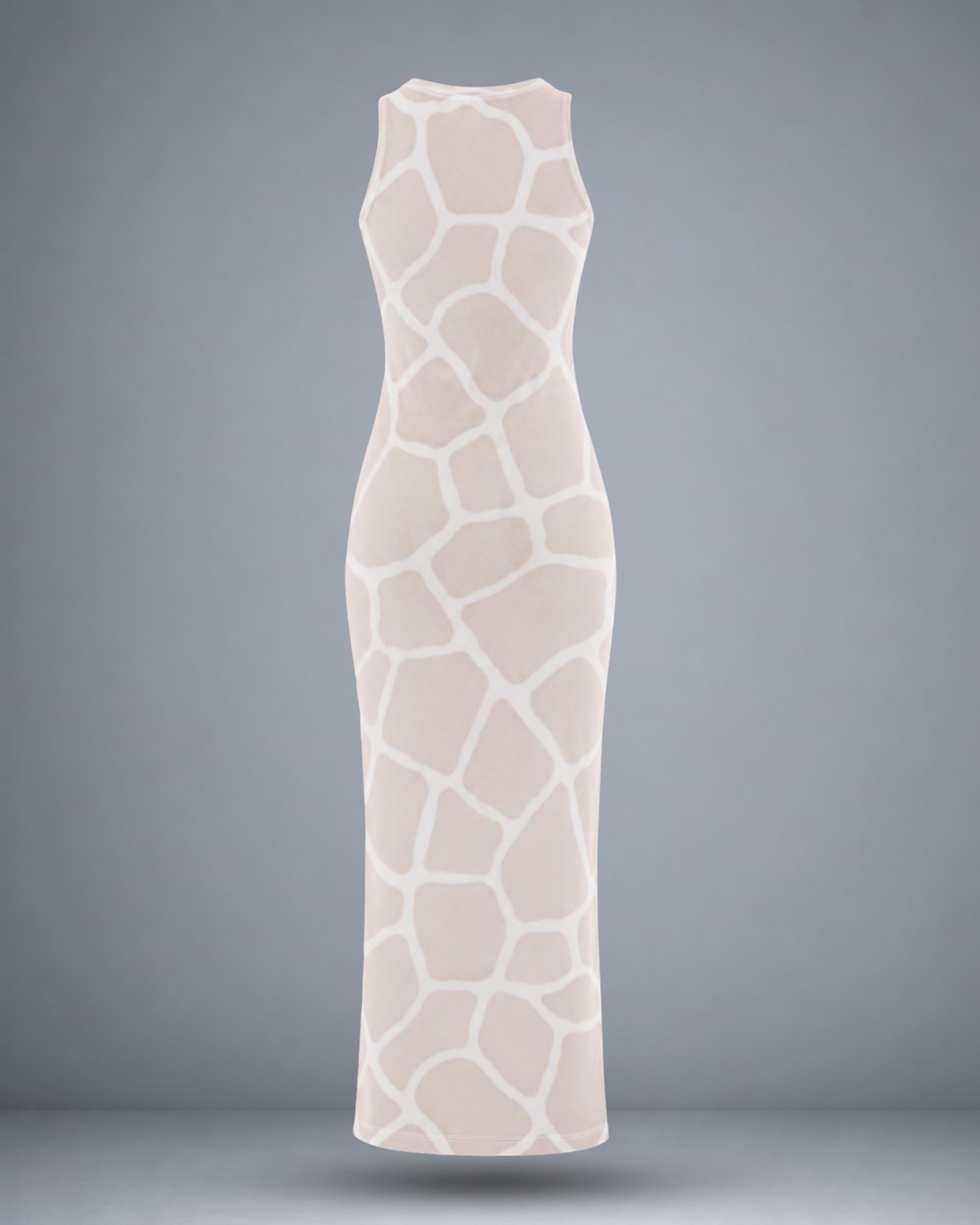 Women's Nude Giraffe Maze Bodycon Dress