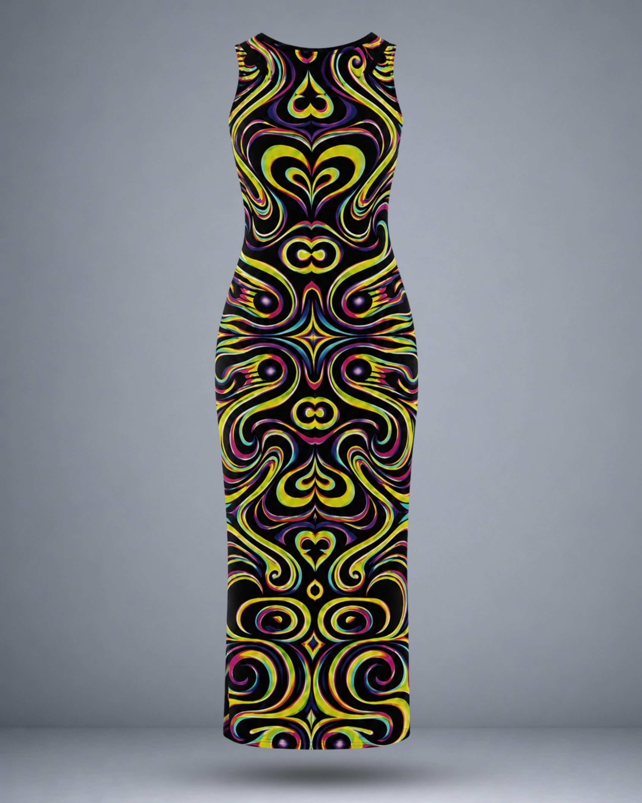 Women's Psychedelic Circus Bodycon Dress