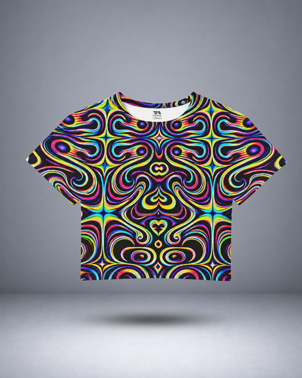 Women's Psychedelic Circus Crop Top