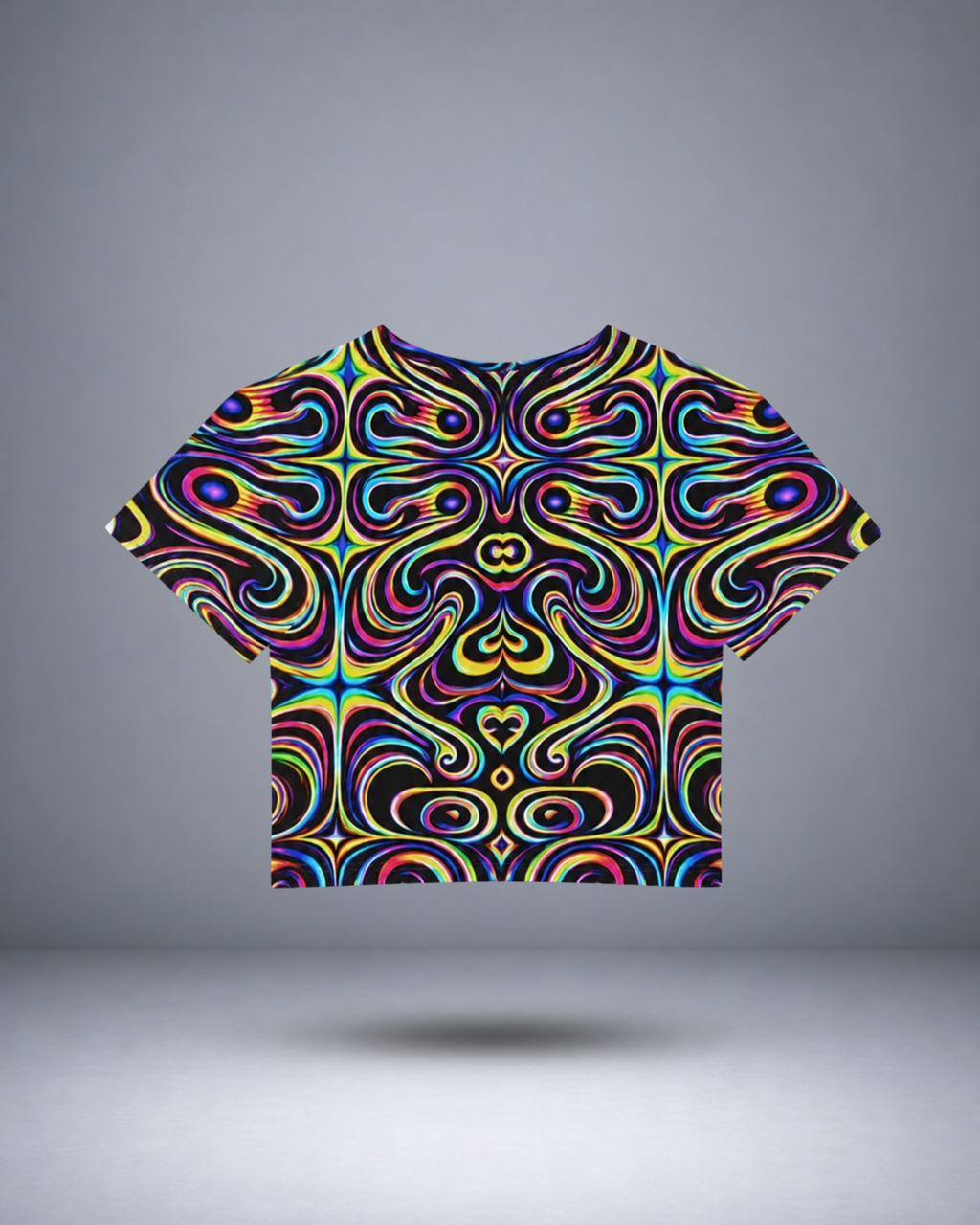 Women's Psychedelic Circus Crop Top