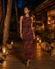 Women's Red Snake Maze Bodycon Dress