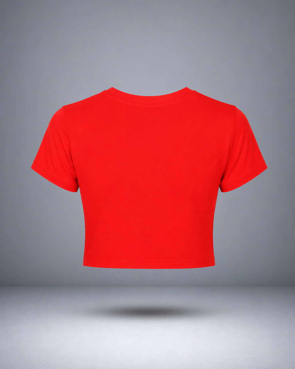 Women's Red Solid Crop Top