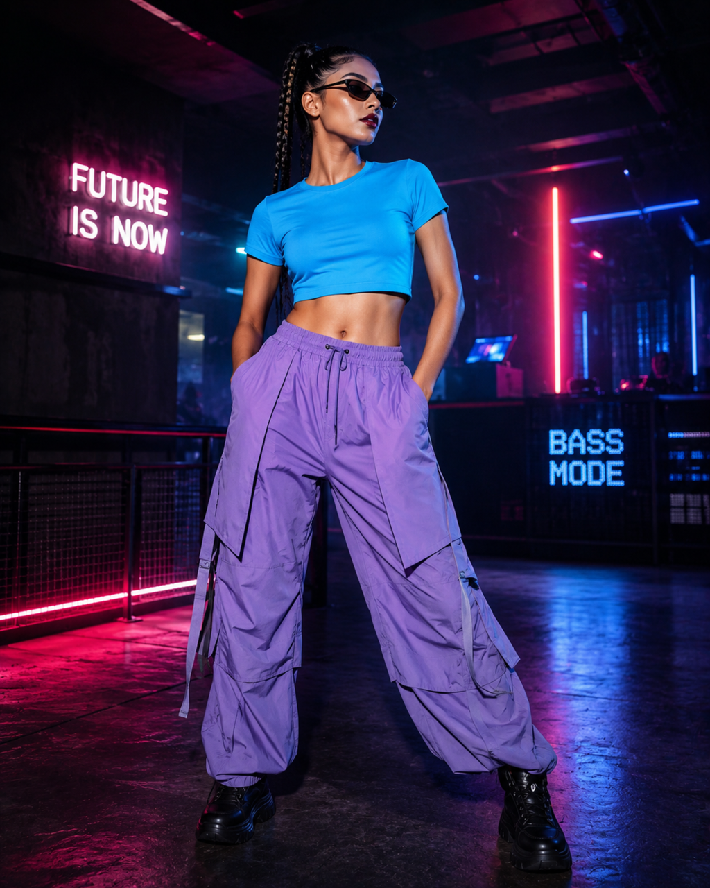 Women's Skyblue Solid Crop Top