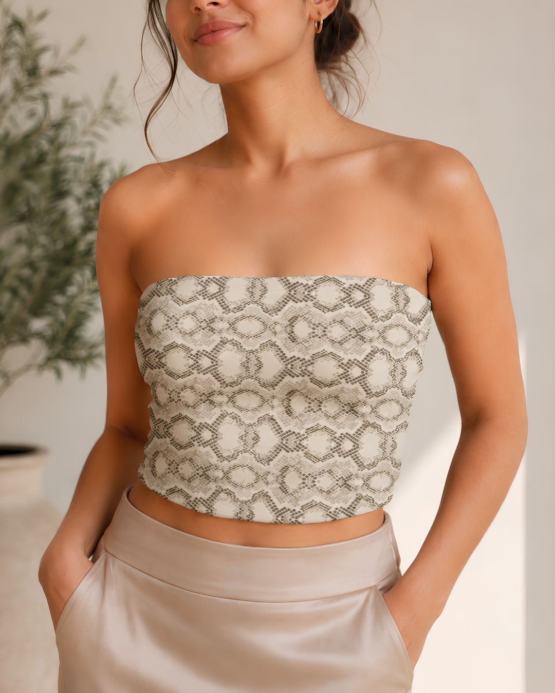 Women's Snake Maze Tube Top
