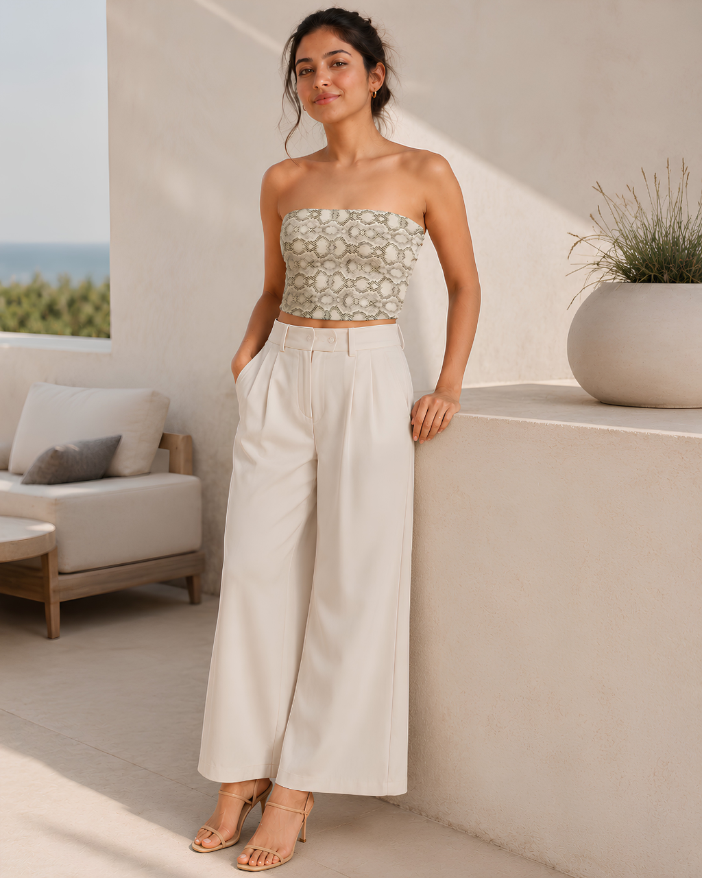Women's Snake Maze Tube Top