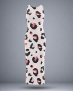 Women's Snow Leopard Maze Bodycon Dress