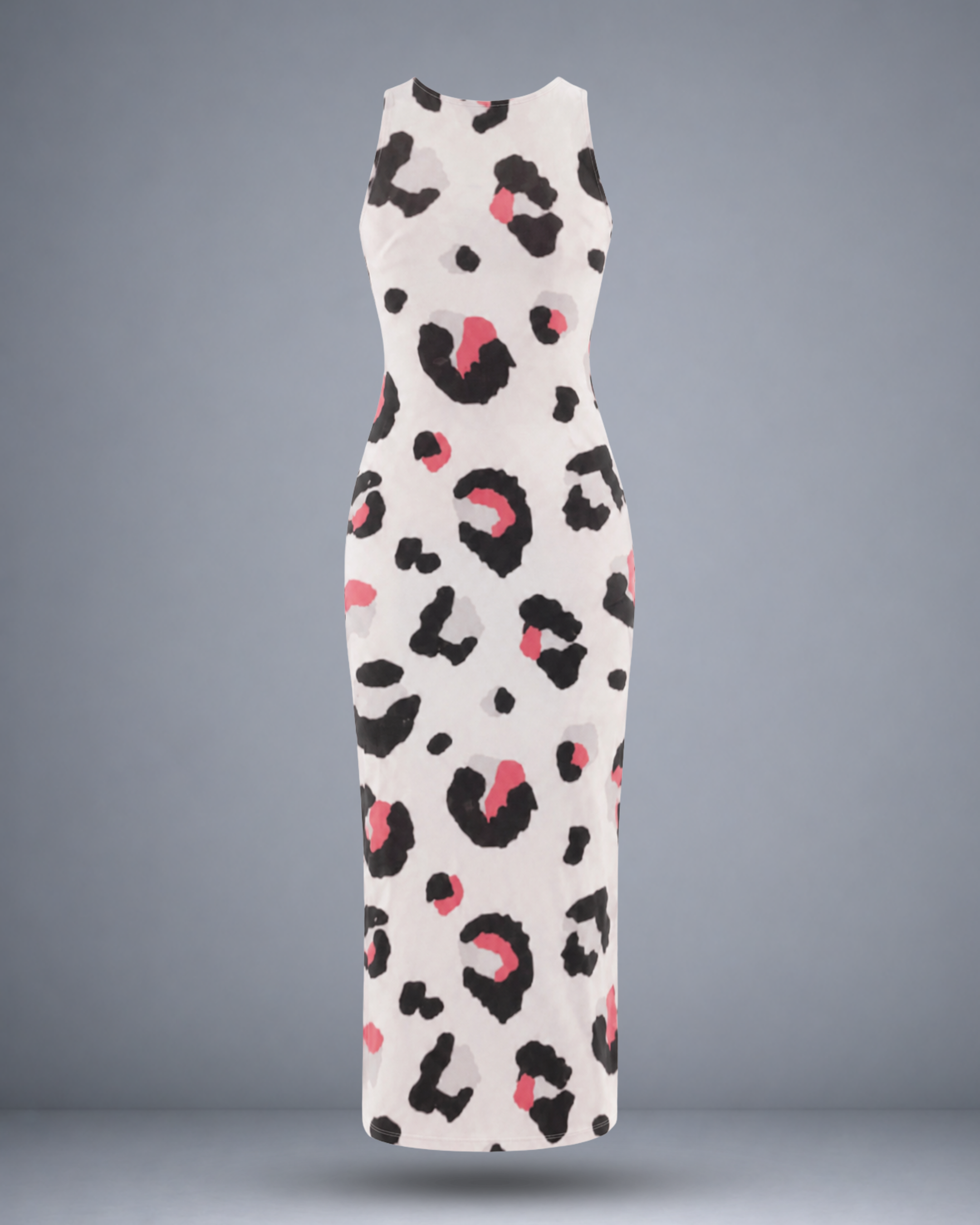 Women's Snow Leopard Maze Bodycon Dress