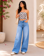 Women's Snow Leopard Tube Top