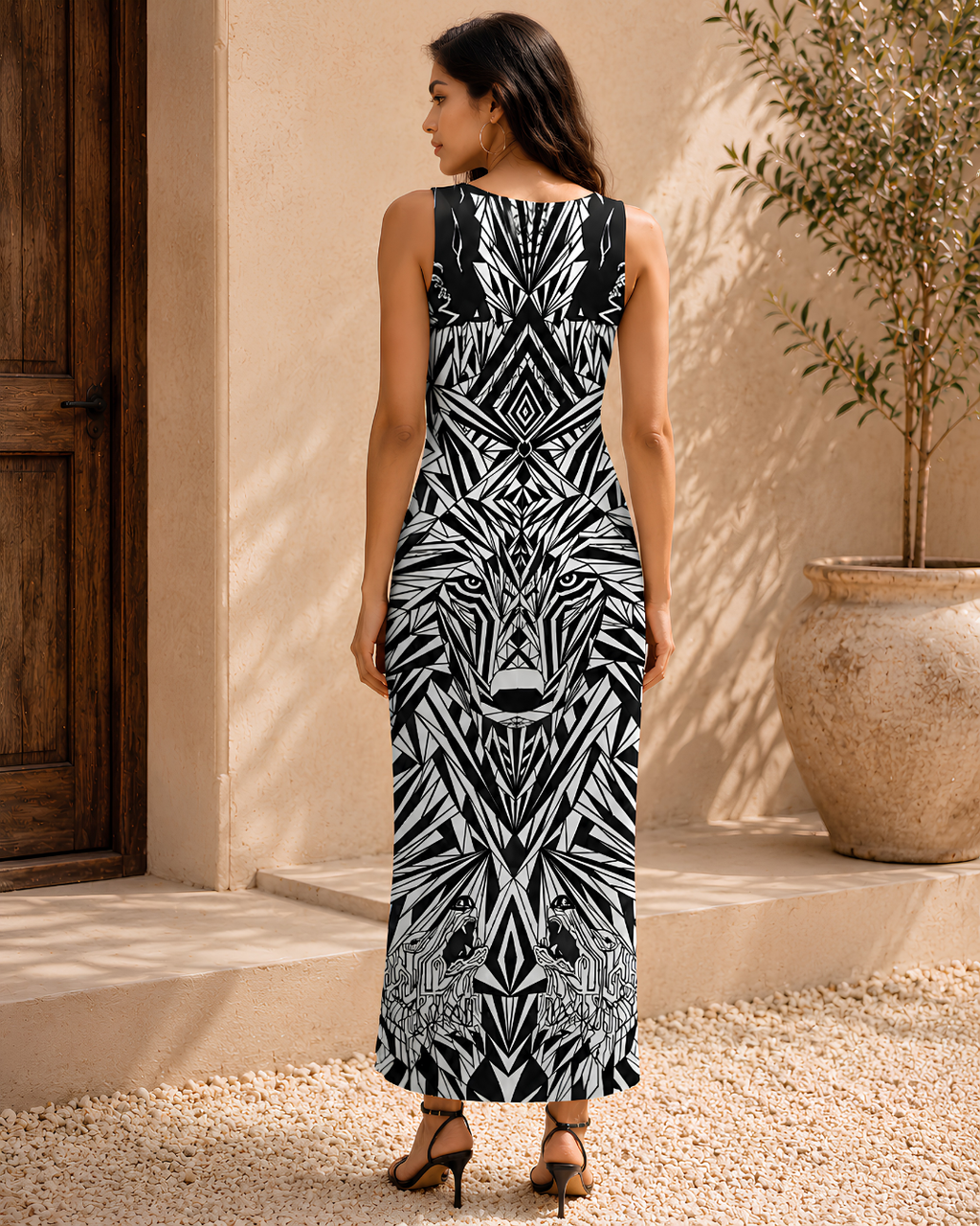 Women's Tribal Dark Energy Bodycon Dress