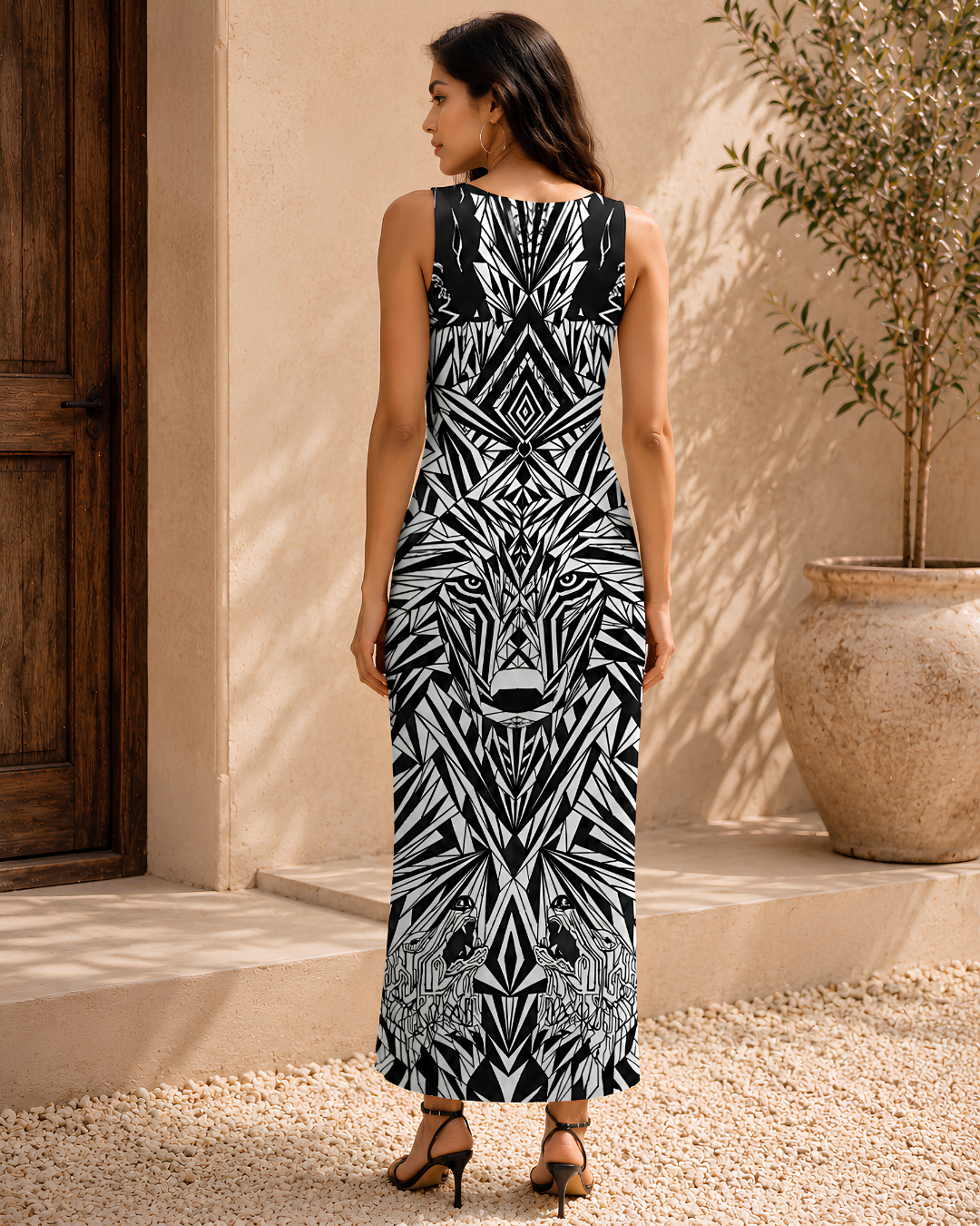 Women's Tribal Dark Energy Bodycon Dress