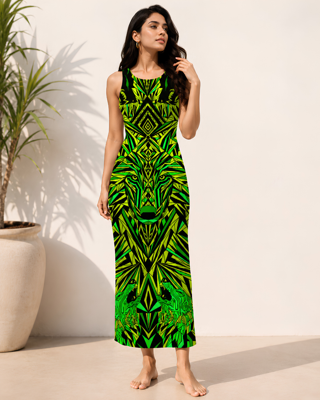 Women's Tribal Neon Energy Bodycon Dress
