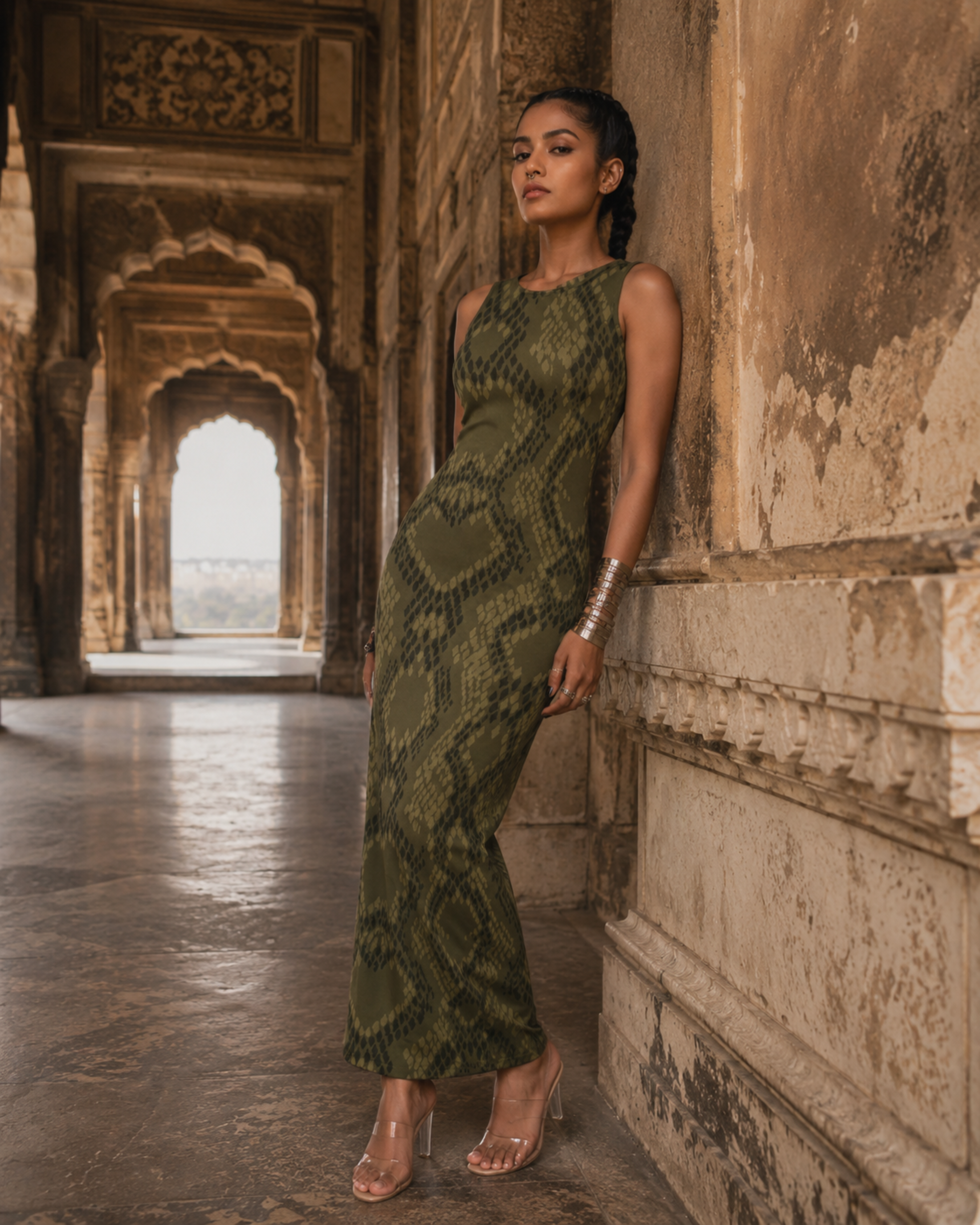 Women's Venomous Snake Maze Bodycon Dress