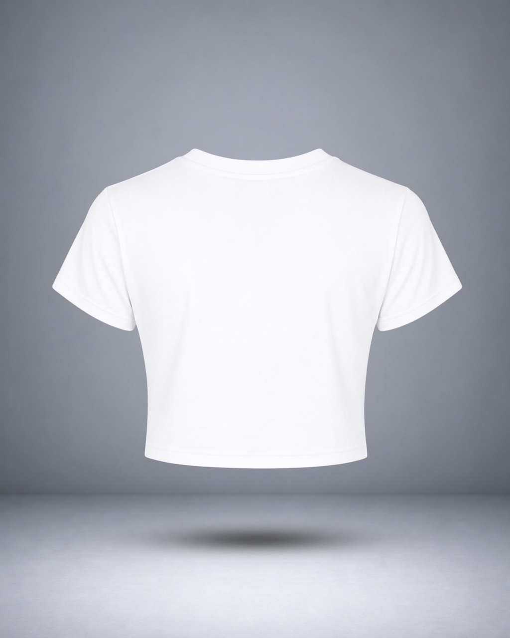 Women's White Solid Crop Top