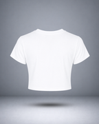 Women's White Solid Crop Top