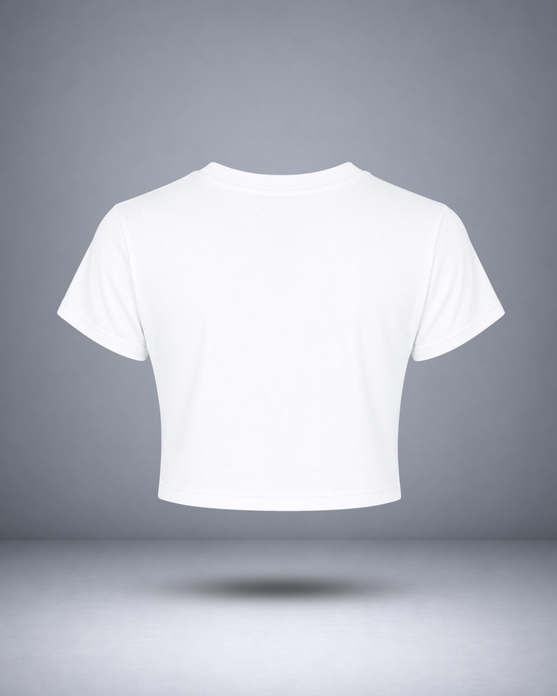 Women's White Solid Crop Top