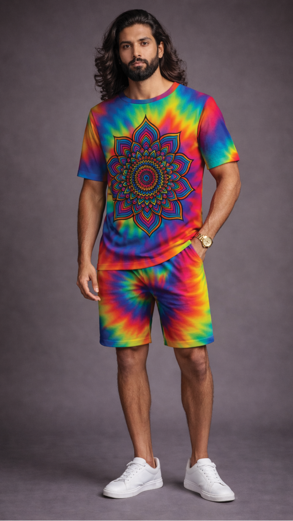Unisex Kosmic Chakra Oversized T-shirt & Shorts Co-ord Set