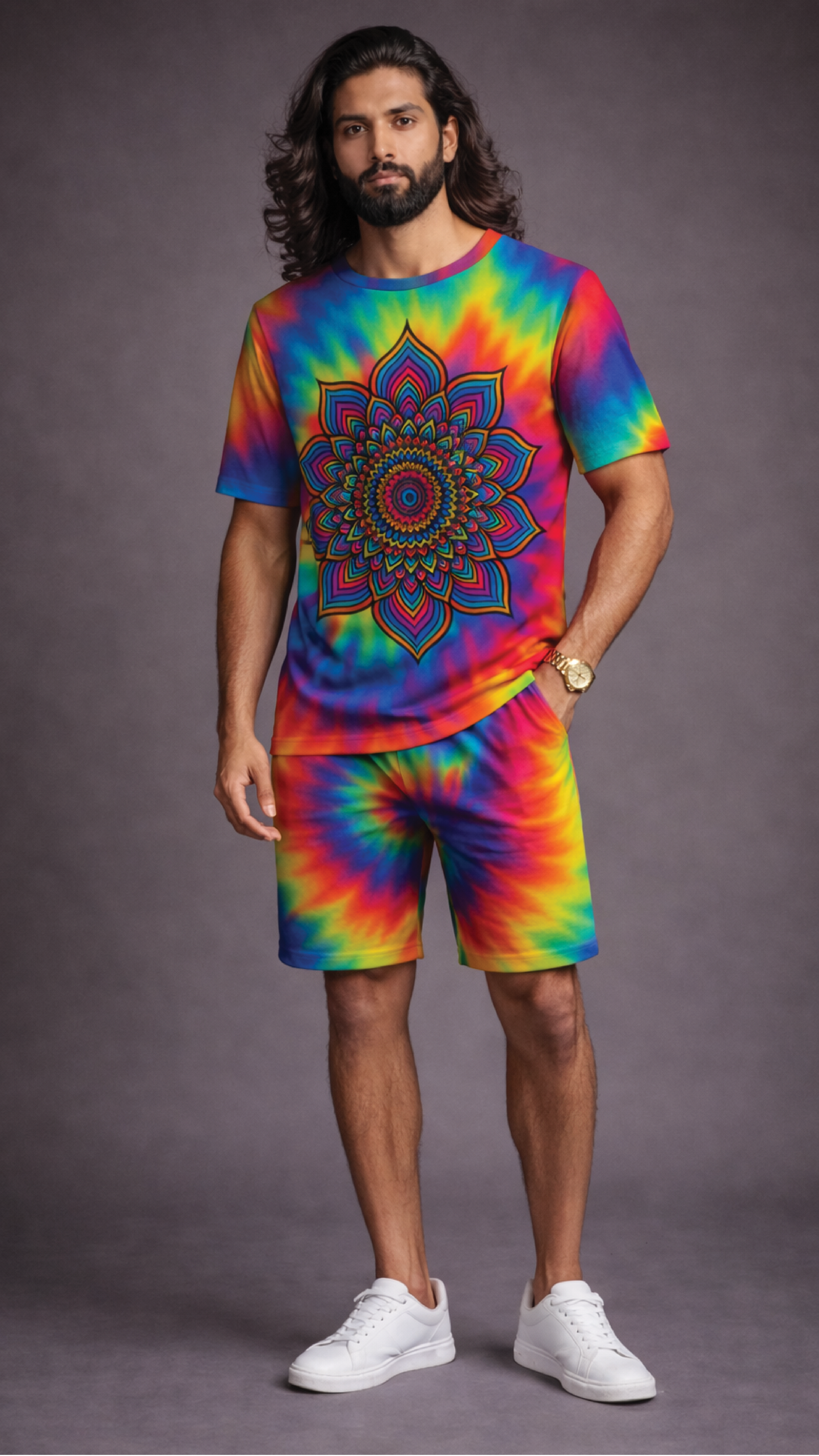 Unisex Kosmic Chakra Oversized T-shirt & Shorts Co-ord Set