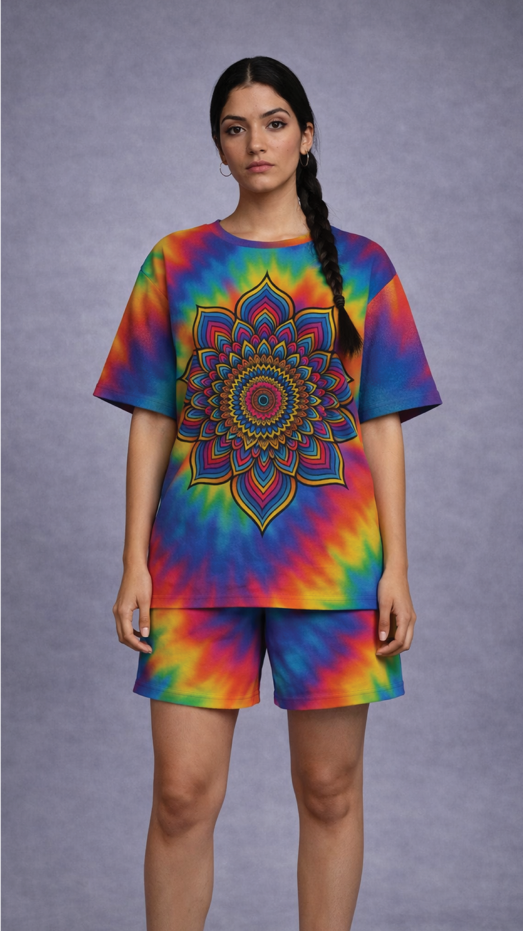Unisex Kosmic Chakra Oversized T-shirt & Shorts Co-ord Set