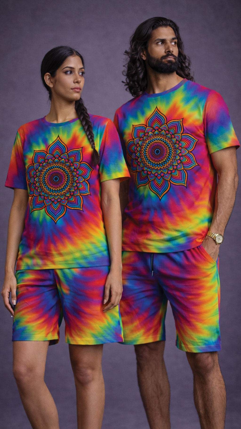 Unisex Kosmic Chakra Oversized T-shirt & Shorts Co-ord Set