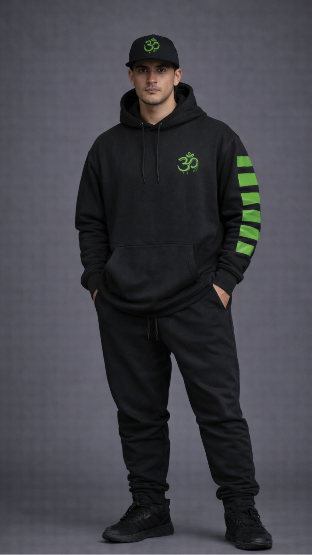 Unisex OM Oversized Hoodie & Classic Snapback Cap Combo Set