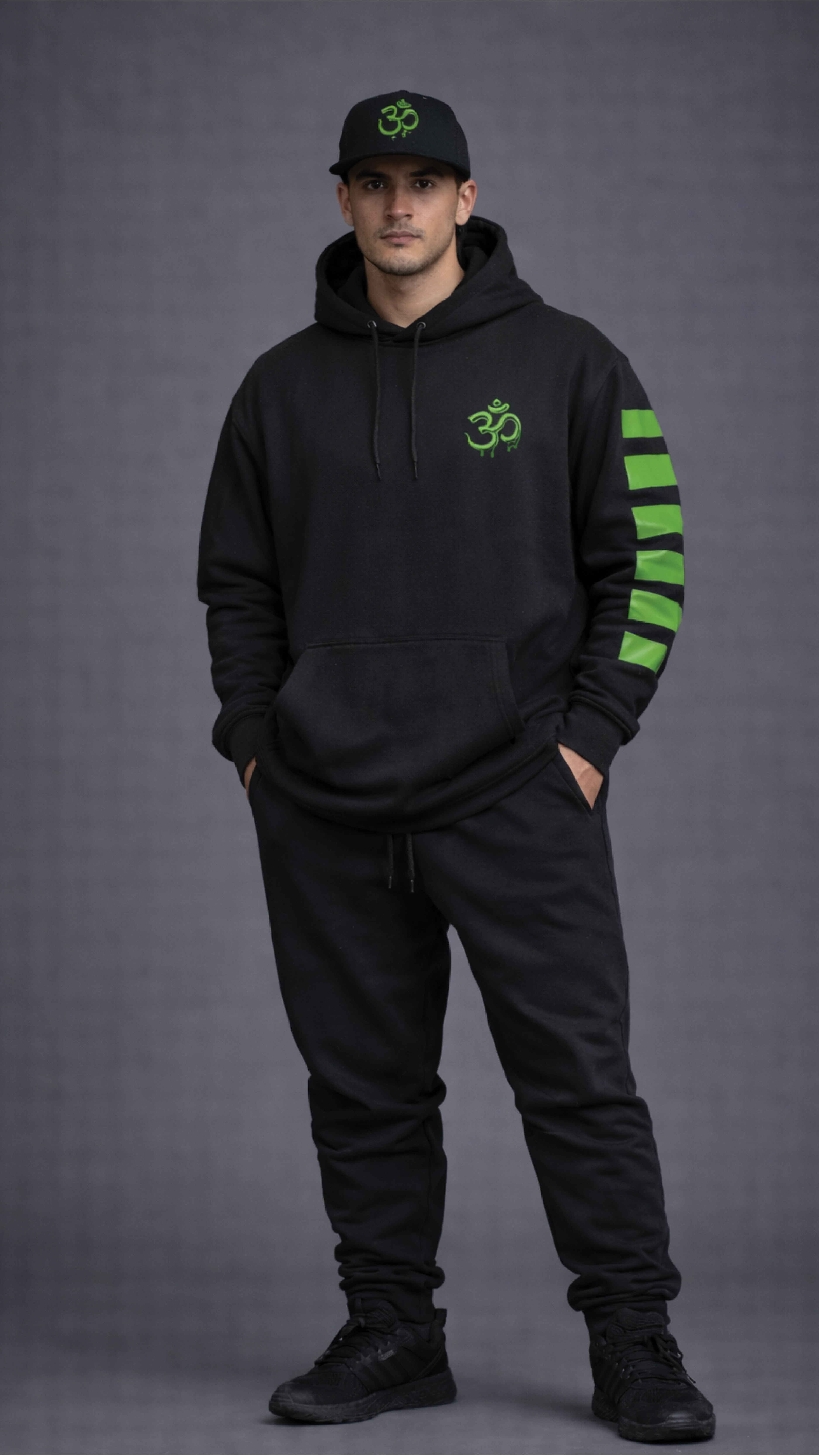 Unisex OM Oversized Hoodie & Classic Snapback Cap Combo Set