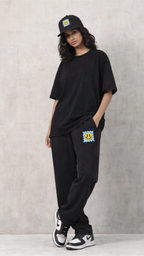 Unisex LSD Embroidery Sweatpants & Classic Snapback Cap Combo Set