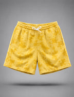 Unisex Yellow Tie Dye Shorts