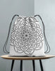 Unisex Intricate Mandala Drawstring Bag