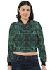 Women's Psychedelic Cellular Crop Bomber Jacket