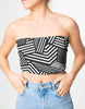 Women's Geometric Stripe Tube Top